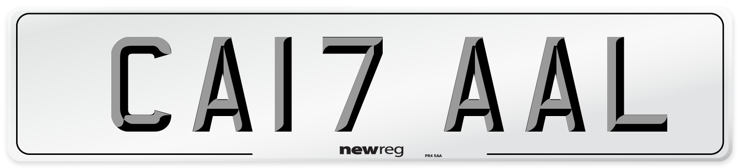 CA17 AAL Number Plate from New Reg